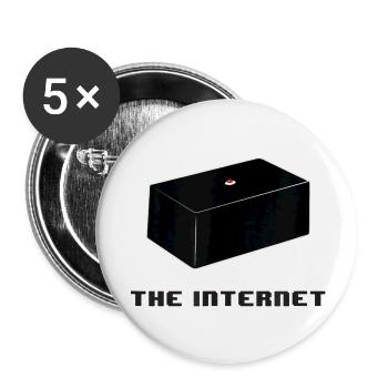 Internet Black Box - Buttons large 2.2'' (5-pack) - white