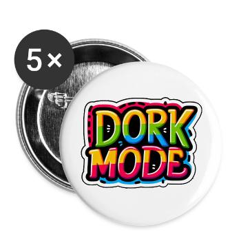 Dork Mode 5 - Buttons large 2.2'' (5-pack) - white
