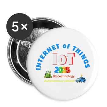 INTERNET of THINGS - Buttons large 2.2'' (5-pack) - white