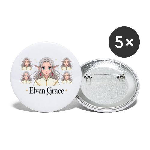 Elven Grace Fantasy Elf Maiden Graphic Magic - Buttons large 2.2'' (5-pack)