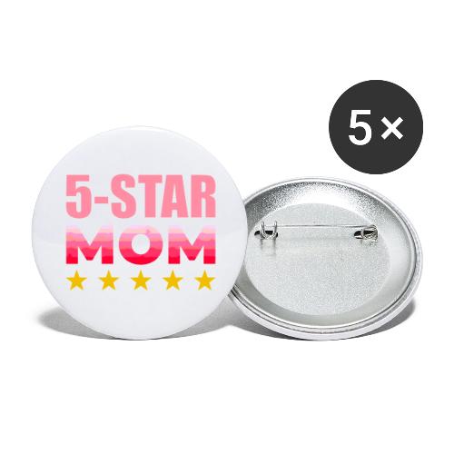 Five Stars Mom - Buttons large 2.2'' (5-pack)