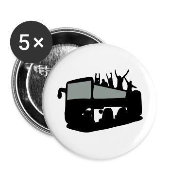 Tour Bus & Tourist - Buttons large 2.2'' (5-pack) - white
