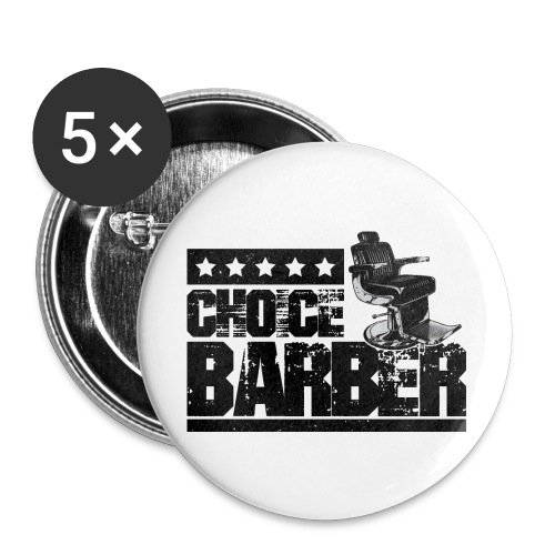 Choice Barber 5-Star Barber - Black - Buttons large 2.2'' (5-pack)