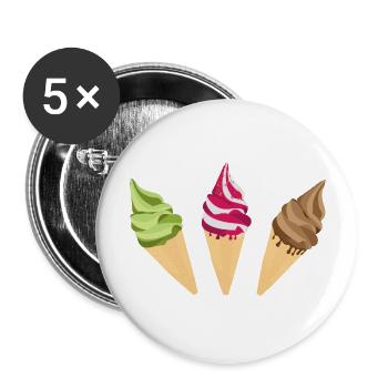 ice cream - Buttons large 2.2'' (5-pack) - white