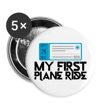 My First Plane Ride 32 - Buttons large 2.2'' (5-pack) - white