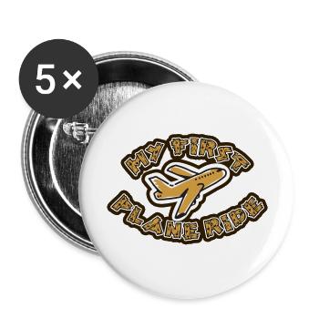 My First Plane Ride 35 - Buttons large 2.2'' (5-pack) - white