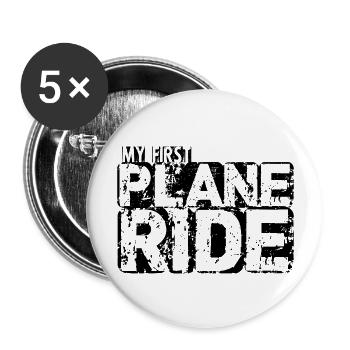 My First Plane Ride 37 - Buttons large 2.2'' (5-pack) - white