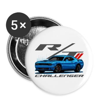 Muscle Car Challenger - Buttons large 2.2'' (5-pack) - white
