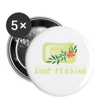 Soap-perstar – A Celebrity Bar Of Soap Soapmaking - Buttons large 2.2'' (5-pack) - white