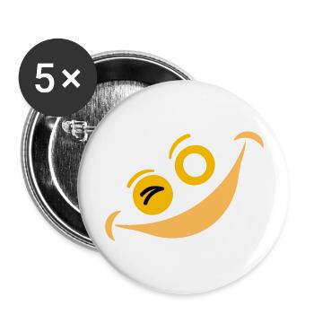joyful expressions - Buttons large 2.2'' (5-pack) - white