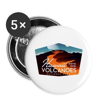 Volcanoes Hawaii 1916 National Park - Buttons large 2.2'' (5-pack) - white