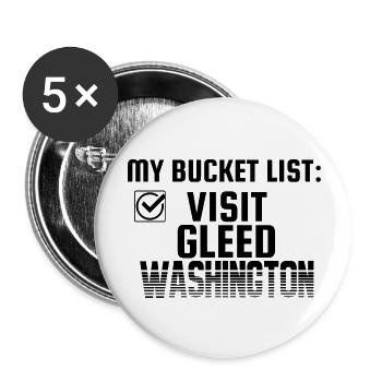 Gleed Washington Bucket List Home Town - Buttons large 2.2'' (5-pack) - white