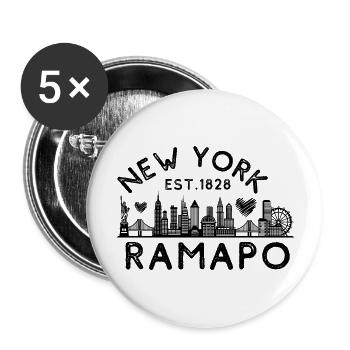 Ramapo New York Established 1828 Home Town - Buttons large 2.2'' (5-pack) - white