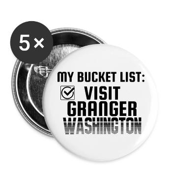 Granger Washington Bucket List Home Town - Buttons large 2.2'' (5-pack) - white