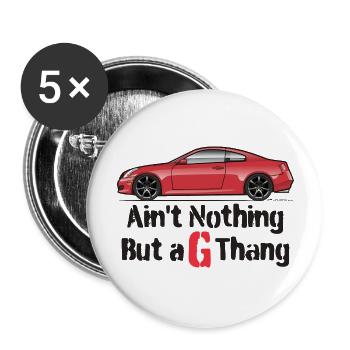 G Thang Red - Buttons large 2.2'' (5-pack) - white