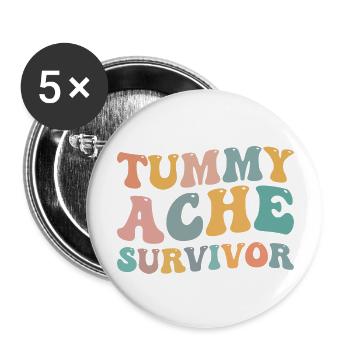 Tips For Tummy Ache Survivors Managing Digestive - Buttons large 2.2'' (5-pack) - white