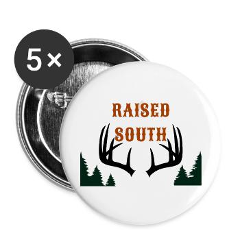 Raised South - Buttons large 2.2'' (5-pack) - white