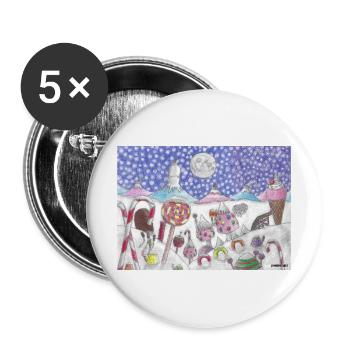 The Nutcracker Christmas Candy Land - Buttons large 2.2'' (5-pack) - white