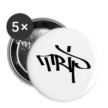 Trip graffiti tag - Buttons large 2.2'' (5-pack) - white