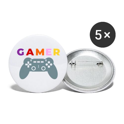 Colorful Gamer Controller Graphic - Buttons large 2.2'' (5-pack)