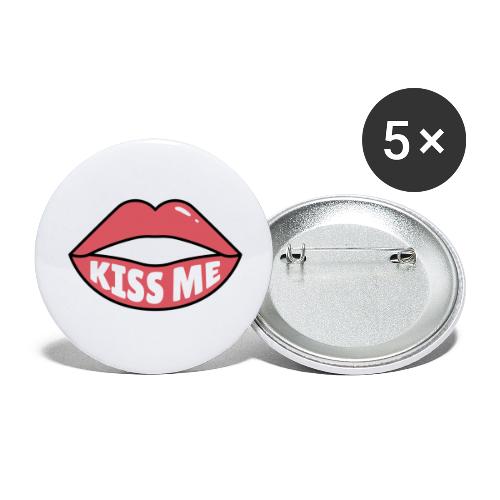 Kiss Me - Buttons large 2.2'' (5-pack)