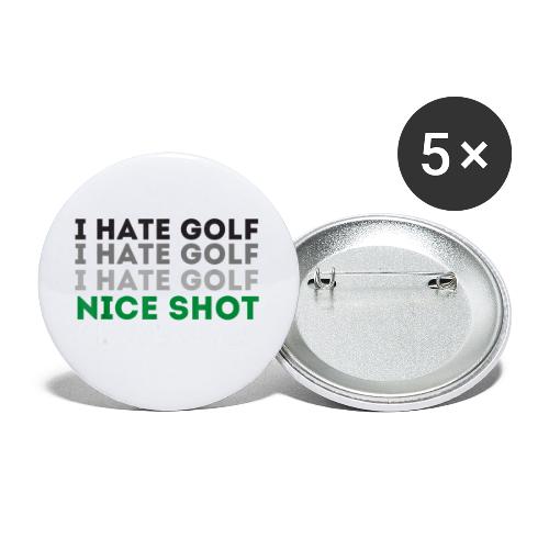 I Hate Golf Nice Shot I Love Golf Shirt - Buttons large 2.2'' (5-pack)