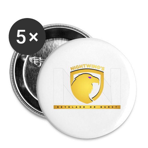 Nightwing GoldxWhite Logo - Buttons large 2.2'' (5-pack)