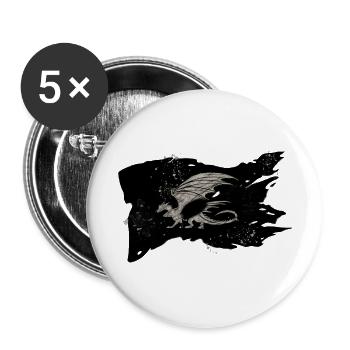 An Old Dragon Flag_It was brilliant in the past - Buttons large 2.2'' (5-pack) - white