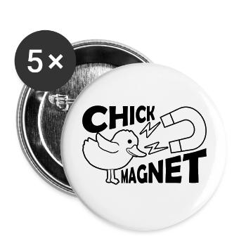 Heartbreaker Chick Magnet Casanova - Buttons large 2.2'' (5-pack) - white