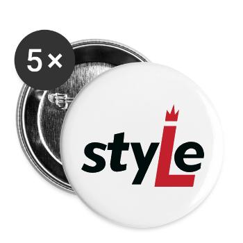 Great Style - Buttons large 2.2'' (5-pack) - white