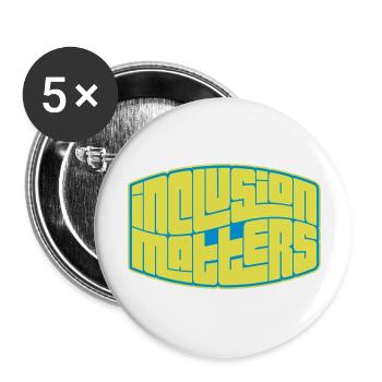 inclusion matters logo quote - Buttons large 2.2'' (5-pack) - white