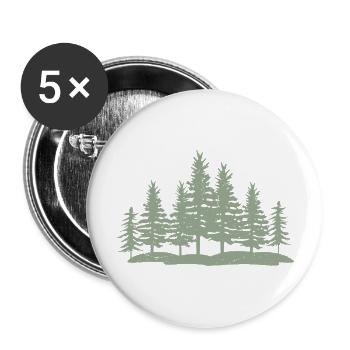 nature outdoor pine tree - Buttons large 2.2'' (5-pack) - white