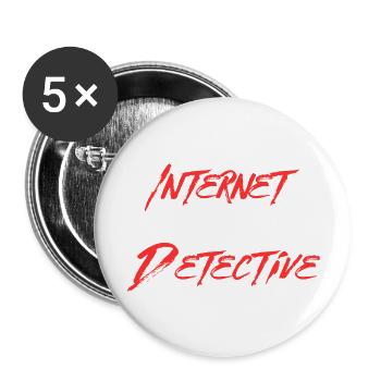internet detective - Buttons large 2.2'' (5-pack) - white
