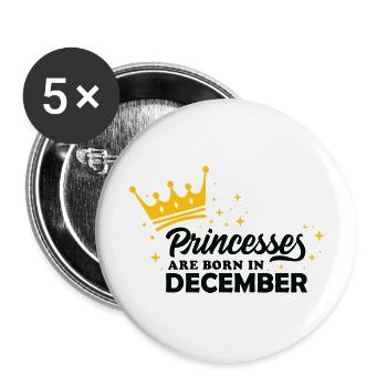 December Art - Buttons large 2.2'' (5-pack) - white