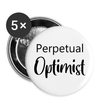 Perpetual optimist - Buttons large 2.2'' (5-pack) - white