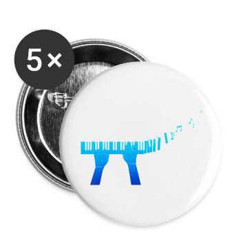 Pianist Keyboards Piano Classical Music Piano - Buttons large 2.2'' (5-pack) - white