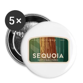 Sequoia California1890 National Park - Buttons large 2.2'' (5-pack) - white