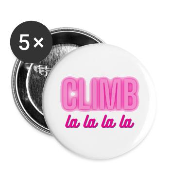 Climb La La La La girl green - Buttons large 2.2'' (5-pack) - white