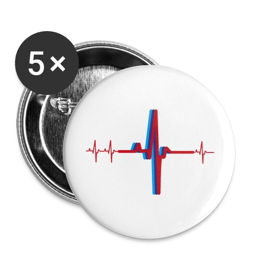 Motorsport Heartbeat - Buttons large 2.2'' (5-pack)