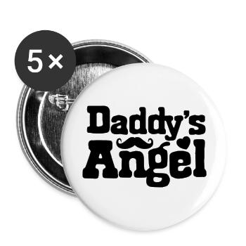Dad Angel - Buttons large 2.2'' (5-pack) - white
