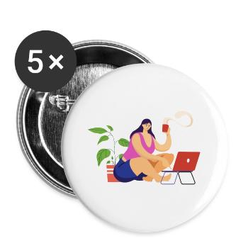 wfh - Buttons large 2.2'' (5-pack) - white
