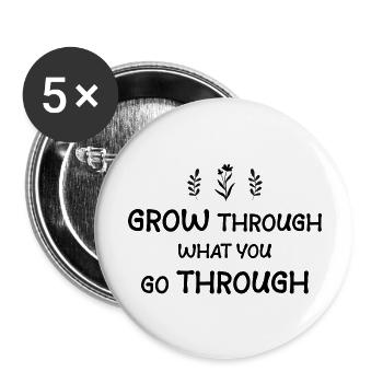 GROW THROUGH - Buttons large 2.2'' (5-pack) - white