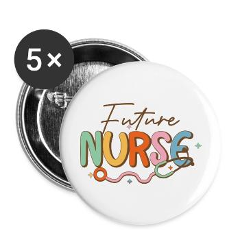 Future Nurse - Buttons large 2.2'' (5-pack) - white