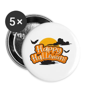 Halloween - Buttons large 2.2'' (5-pack) - white