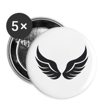 Angelic Wings - Buttons large 2.2'' (5-pack) - white