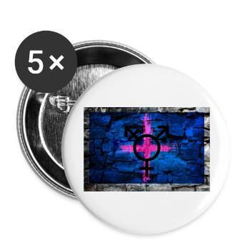 Trans Radical - Buttons large 2.2'' (5-pack) - white