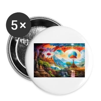 A Realm Beyond Realms - Buttons large 2.2'' (5-pack) - white