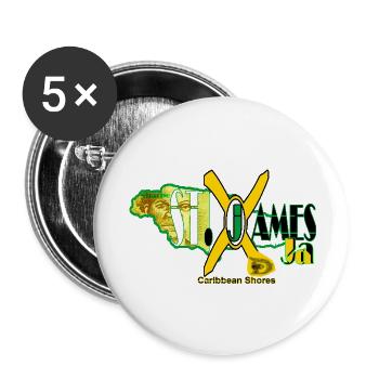 3 St James Sharpe - Buttons large 2.2'' (5-pack) - white