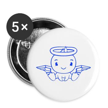 Flying bird duck angel heaven halo holy sweet cute - Buttons large 2.2'' (5-pack) - white