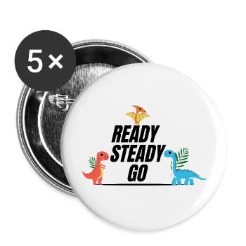 Prehistoric Fun, Modern Vibes - Buttons large 2.2'' (5-pack) - white